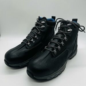 TIMBERLAND PRO 447 STEEL TOE BLACK WORK-BOOTS DOWNDRAFT 6” WATERPROOF NWOT